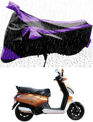 Mdstar Waterproof Two Wheeler Cover for Mahindra(Gusto 125, Purple, Black)