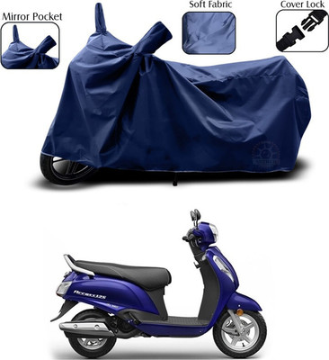 SEBONGO Waterproof Two Wheeler Cover for Suzuki(Access 125, Blue)