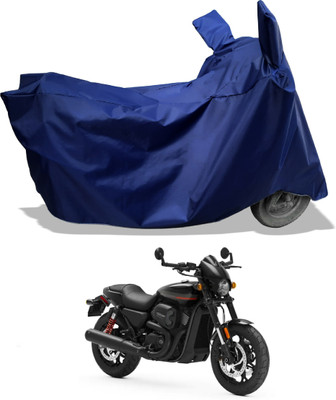 Amexride Two Wheeler Cover for Harley Davidson(Street Rod, Blue)