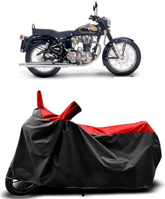 KEDIT Two Wheeler Cover for Royal Enfield(Bullet Electra Twinspark, Red, Black)