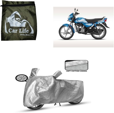 Car Life Two Wheeler Cover for Hero(HF Deluxe, Silver)