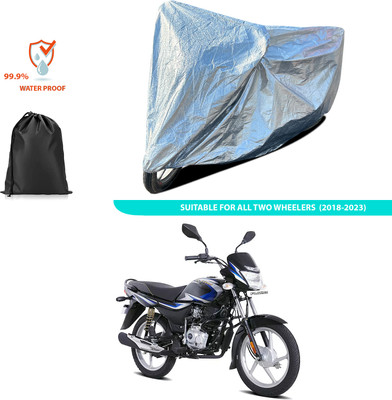 PAGORA Waterproof Two Wheeler Cover for Bajaj(Platina 100, Silver)
