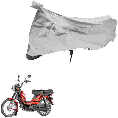 Mdstar Waterproof Two Wheeler Cover for TVS(Heavy Duty Super XL, Silver)