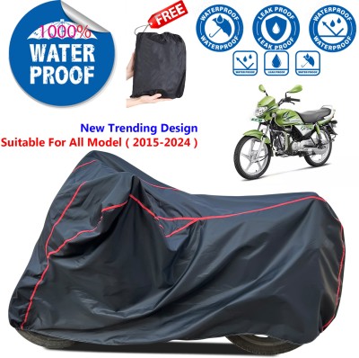 AutoGalaxy Waterproof Two Wheeler Cover for Hero(HF Deluxe Eco, Black)