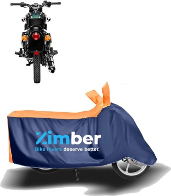 ZIMBER Two Wheeler Cover for Royal Enfield(Bullet 350, Orange, Blue)