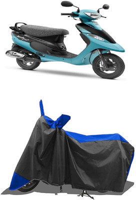 SUGASHRI Waterproof Two Wheeler Cover for TVS(Scooty Pep+ BS6, Blue, Black)
