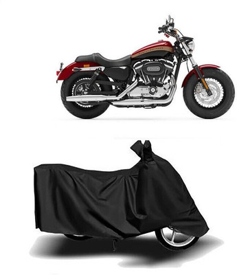 NMJ Waterproof Two Wheeler Cover for Harley Davidson(1200 Custom, Black)