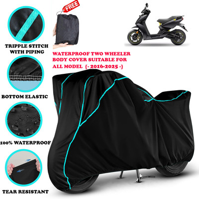 AutoGalaxy Waterproof Two Wheeler Cover for Ather(450 X, Black, Blue)