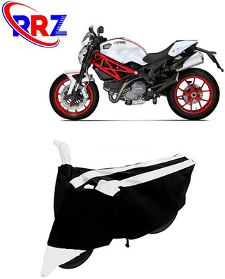 RRZ Waterproof Two Wheeler Cover for Ducati(Monster 796 S2R, Black, White)