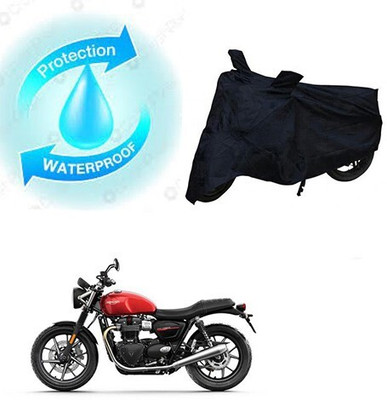 Mdstar Waterproof Two Wheeler Cover for Triumph(Twin spark, Black)