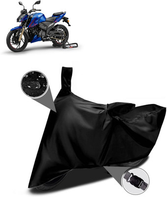 DeepShakshi AUTOMOTIVE Two Wheeler Cover for TVS(Apache RTR 200, Black)