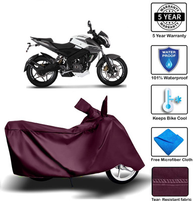 MISSION COLLECTION Waterproof Two Wheeler Cover for Bajaj(Pulsar 200 NS DTS-i, Maroon)