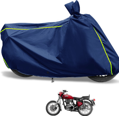 Euro Care Waterproof Two Wheeler Cover for Royal Enfield(Twin spark, Blue)