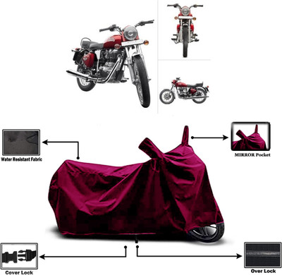 Amexride Two Wheeler Cover for Royal Enfield(Twin spark, Maroon)