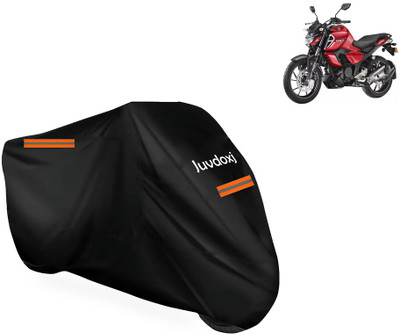 Juvdoxj Waterproof Two Wheeler Cover for Yamaha(FZ-FI BS6, Black)