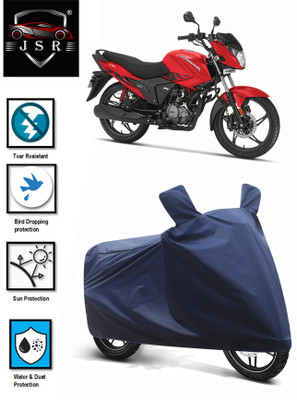 J S R Waterproof Two Wheeler Cover for Hero(Glamour, Blue)