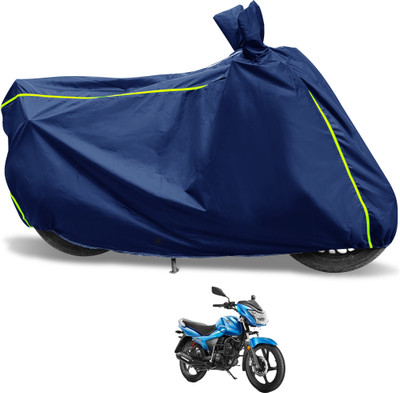 Euro Care Waterproof Two Wheeler Cover for TVS(Victor GLX, Blue)