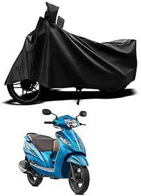 Tritika Waterproof Two Wheeler Cover for TVS(Wego, Black)
