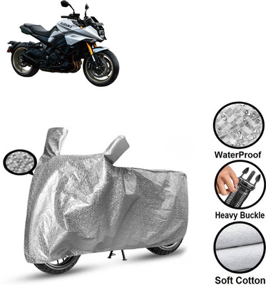 PAGORA Waterproof Two Wheeler Cover for Suzuki(Katana, Silver)