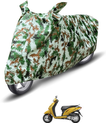 Auto Hub Waterproof Two Wheeler Cover for Honda(Activa i, Green)