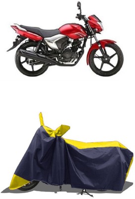 SUGASHRI Waterproof Two Wheeler Cover for Yamaha(Saluto BS6, Yellow, Blue)