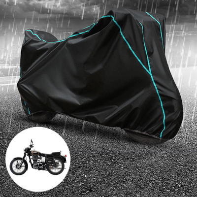 CODOKI Waterproof Two Wheeler Cover for Royal Enfield(Bullet 350 Twinspark, Black)