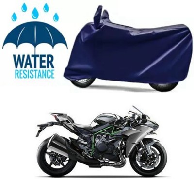 Genipap Two Wheeler Cover for Kawasaki(Ninja H2, Blue)