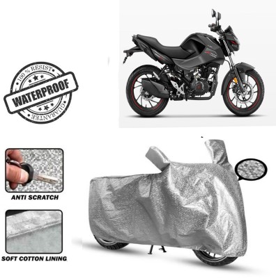 ROYAL AUTO MART Waterproof Two Wheeler Cover for Hero(Xtreme 160 R, Silver)