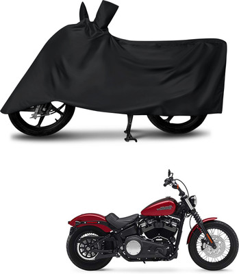 DeepShakshi AUTOMOTIVE Waterproof Two Wheeler Cover for Harley Davidson(Street Bob, Black)