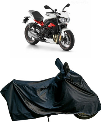 Autofly Waterproof Two Wheeler Cover for Triumph(Bonneville Bobber, Black)