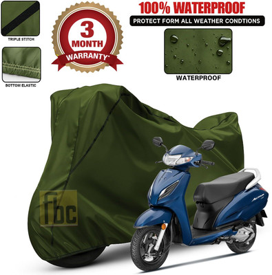 FBC Waterproof Two Wheeler Cover for Honda(Activa, Green)