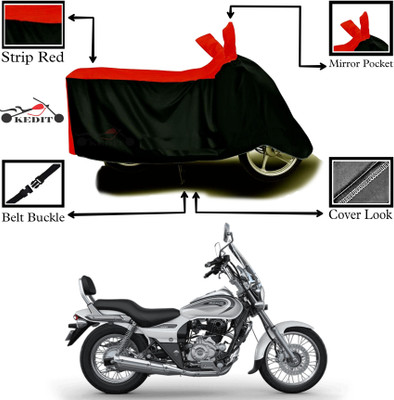 AASHTIK MART Two Wheeler Cover for Bajaj(Avenger 220 Cruise, Red, Black)