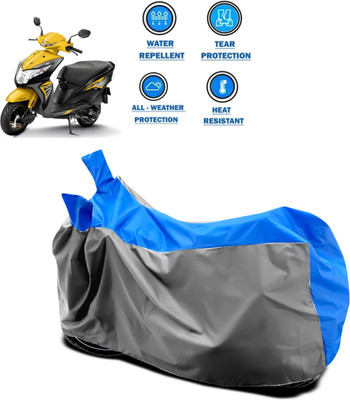 DeepShakshi AUTOMOTIVE Two Wheeler Cover for Honda(Dio, Grey, Blue)