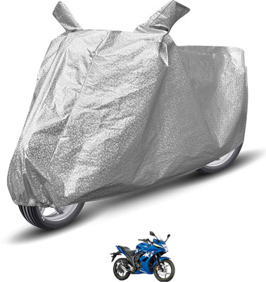 Auto Hub Waterproof Two Wheeler Cover for Suzuki(Gixxer SF, Silver)