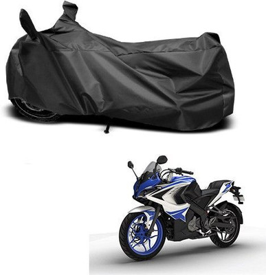 DeepShakshi AUTOMOTIVE Waterproof Two Wheeler Cover for Bajaj(Pulsar RS 200, Black)