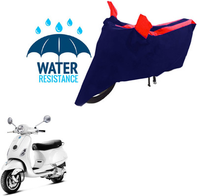 DeepShakshi AUTOMOTIVE Waterproof Two Wheeler Cover for Piaggio(Vespa LX, Black, Red)