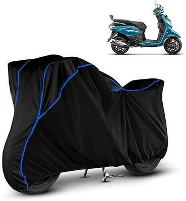 DeepShakshi AUTOMOTIVE Waterproof Two Wheeler Cover for Hero(Pleasure, Black, Blue)