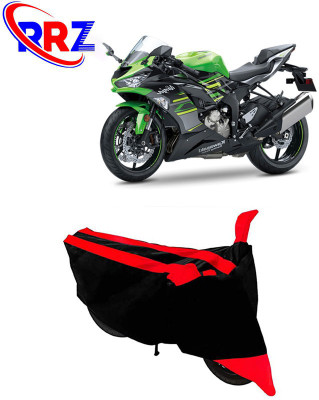 RRZ Waterproof Two Wheeler Cover for Kawasaki(Ninja ZX-6R, Black, Red)