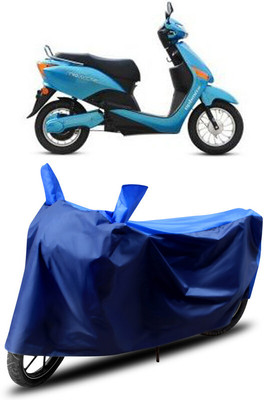 MADAFIYA Waterproof Two Wheeler Cover for Hero(Electric Optima Plus, Blue)