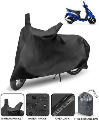 AutoRetail Waterproof Two Wheeler Cover for Mahindra(Rodeo, Black)
