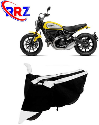 RRZ Waterproof Two Wheeler Cover for Ducati(Scrambler, Black, White)