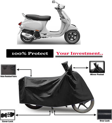 KEDIT Two Wheeler Cover for Vespa(Vespa SXL, Black)