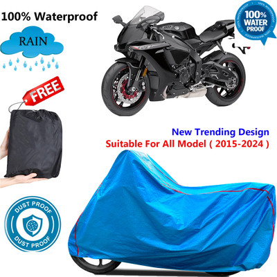 OliverX Waterproof Two Wheeler Cover for Yamaha(YZF R1M BS6, Blue)