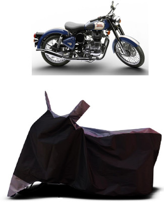VESMEI Two Wheeler Cover for Royal Enfield(Bullet 500, Grey)