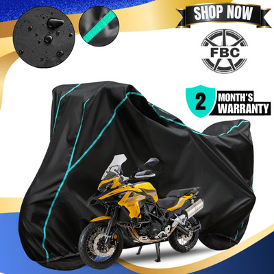 OliverX Waterproof Two Wheeler Cover for Benelli(TRK 502, Black, Blue)