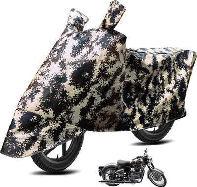 Euro Care Waterproof Two Wheeler Cover for Royal Enfield(Classic 500, Silver)