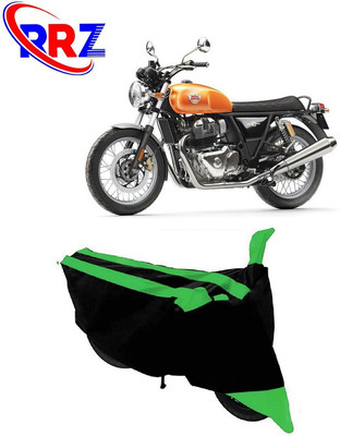 RRZ Waterproof Two Wheeler Cover for Royal Enfield(Interceptor 650, Black, Green)