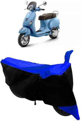 ABORDABLE Two Wheeler Cover for Vespa(Elegante 150, Black, Blue)