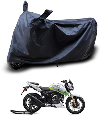 KEDIT Two Wheeler Cover for TVS(Apache RTR 200 Fi E100, Black)