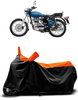 VESMEI Two Wheeler Cover for Royal Enfield(Electra Delux, Orange)